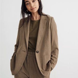 Madewell Larsen Blazer in Houndstooth